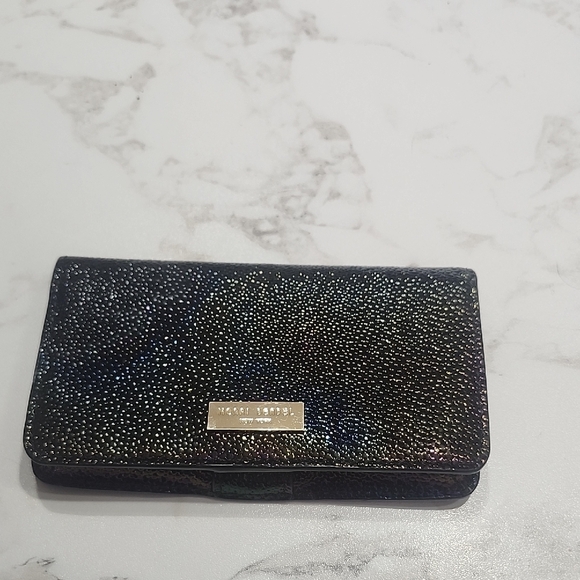 ☆Sale☆ Henri Bendel West 57th Phone Case Wallet Petrol Oil Slick - Picture 1 of 13
